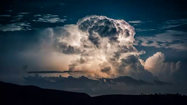 伴有闪电的大雷雨视频素材