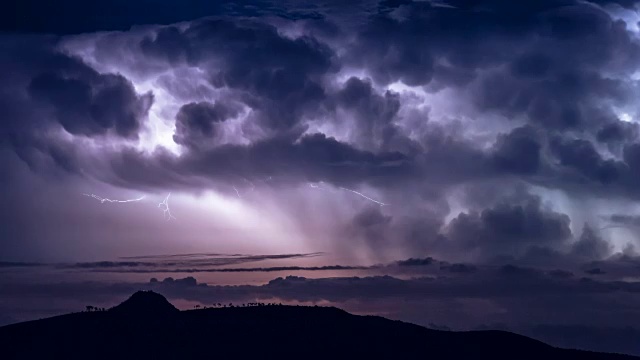 伴有闪电的大雷雨视频素材