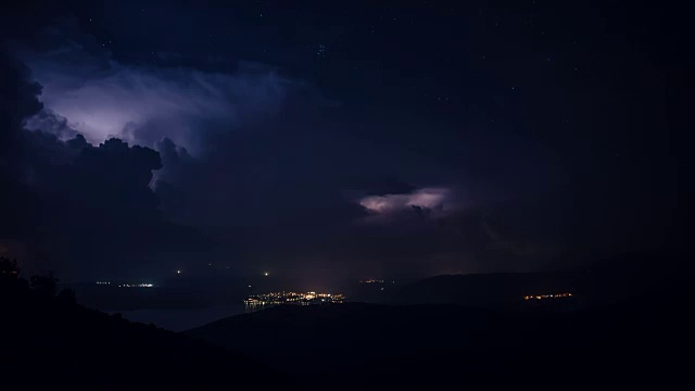 伴有闪电的大雷雨视频素材