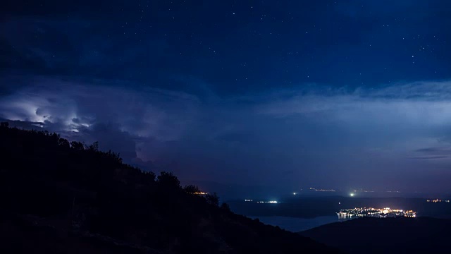 伴有闪电的大雷雨视频素材