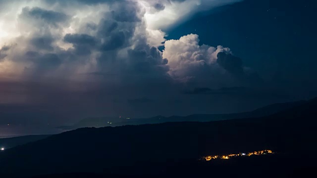 伴有闪电的大雷雨视频素材