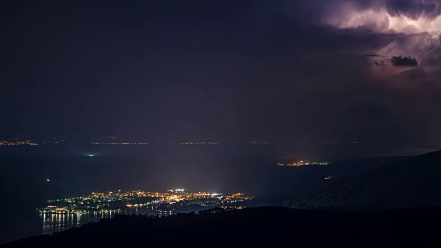 伴有闪电的大雷雨视频素材