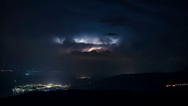 伴有闪电的大雷雨视频素材