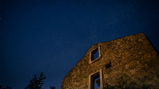 夜空中星星的视野视频素材