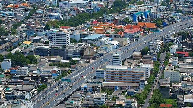 航拍城市街道视频素材