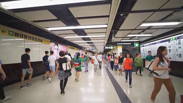 HD Time Lapse香港地铁视频素材