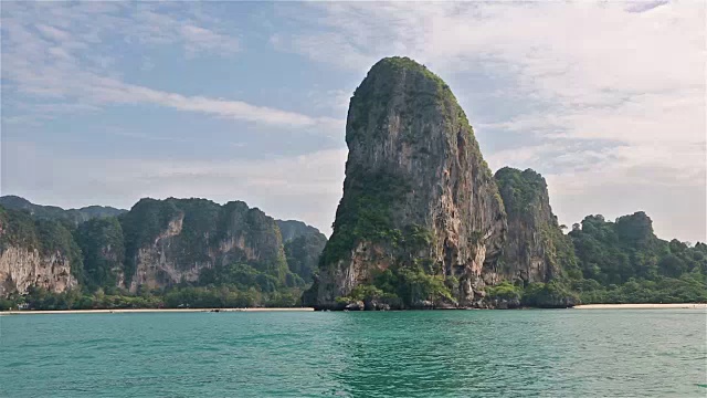 泰国南部甲米的莱利海滩周围美丽的风景视频素材