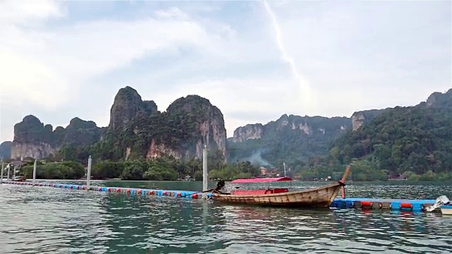 泰国南部甲米的莱利海滩周围美丽的风景视频素材