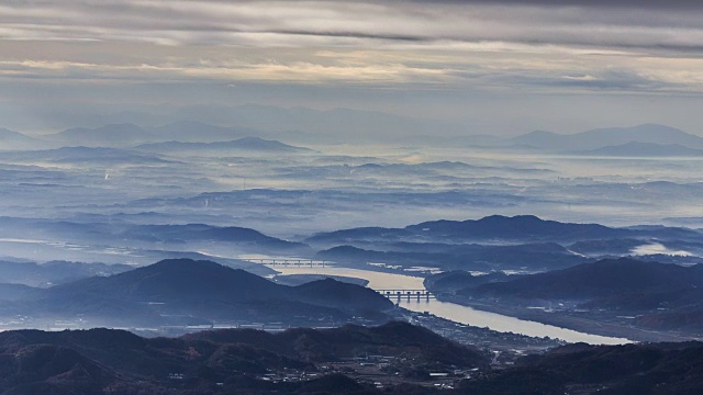 云海和山脉景观视频素材