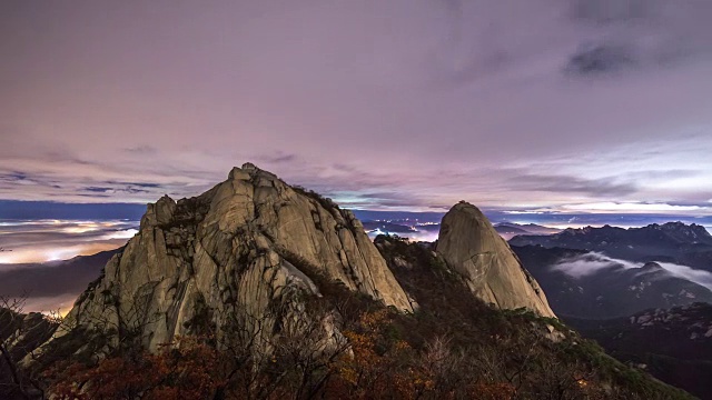 布干山、云海之峰(仁子宫)全貌视频素材