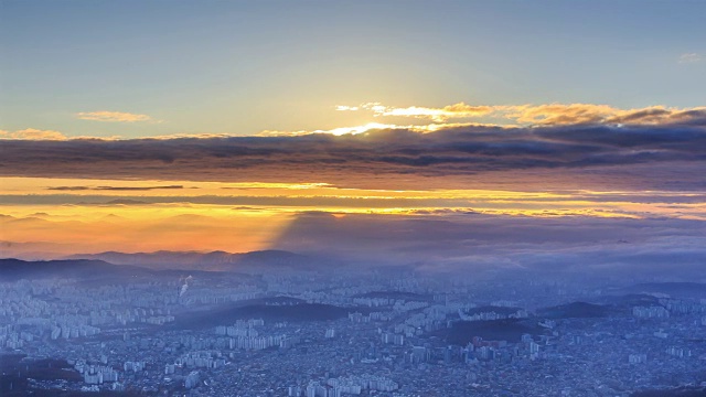 日出和城市景观视频素材