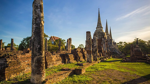 Wat Phra Si Sanphet, Ayutthaya，泰国。视频素材