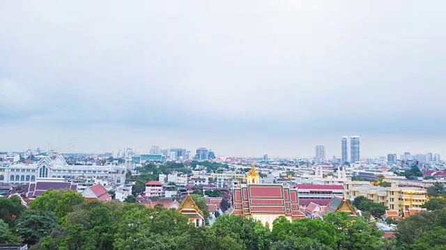 4K延时从白天到夜晚:曼谷的夜晚。视频素材