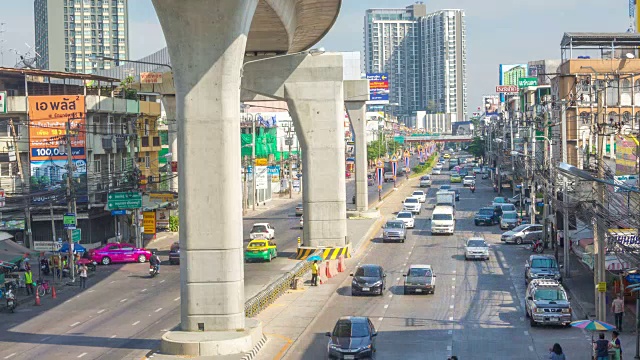 泰国曼谷市的交通状况。视频素材