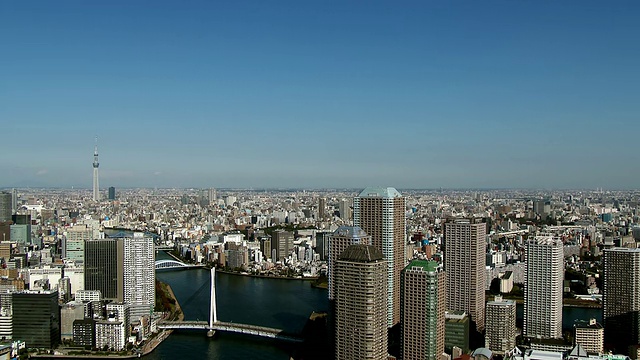 日本东京的天空树和建筑视频素材