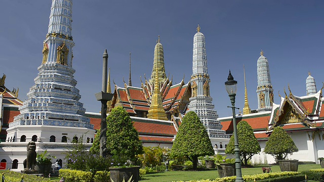 WS拍摄在wat phra kaeo寺庙在大皇宫/曼谷，泰国视频素材