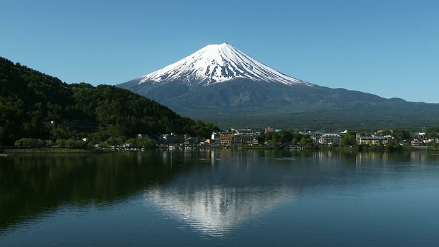 富士山反射湖/ Kawagutiko，山梨县，日本视频素材