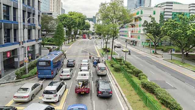 4K延时:克拉克码头交通繁忙的场景视频素材