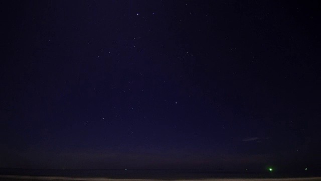 夜海间隔拍摄视频素材