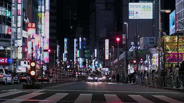 4K，新宿夜景。视频素材