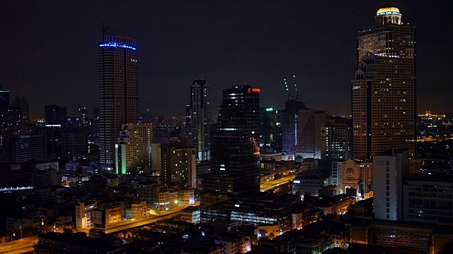 曼谷夜景的时间流逝视频素材