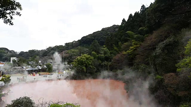 红色温泉-时光流逝视频素材