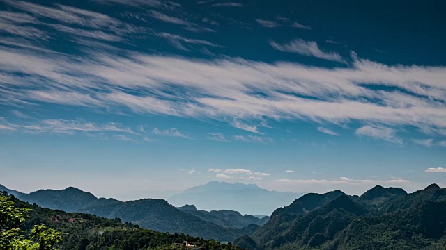 4K:山景天空和云背景视频素材