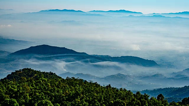 4K:山景天空和云背景视频素材