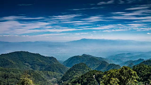 4K:山景天空和云背景视频素材