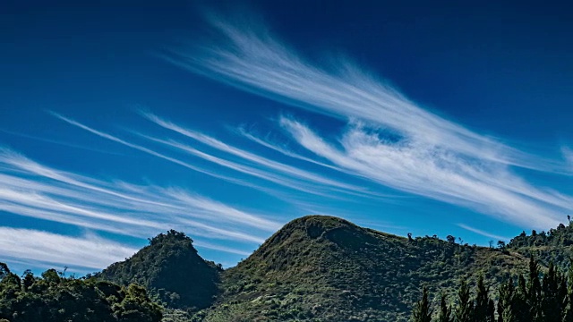 4K:山景天空和云背景视频素材