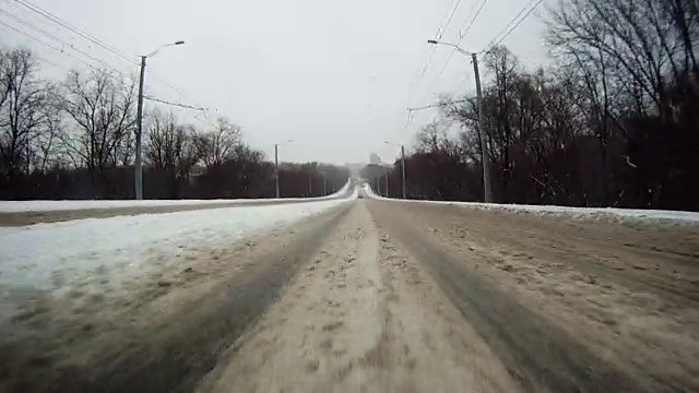 冬季交通道路视频素材