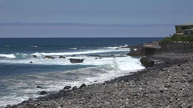 马德拉岛北岸海滩景色视频素材