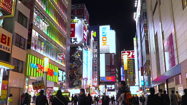 秋叶原夜景视频素材