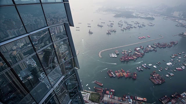 4k，时光流逝，香港城市全景视频素材