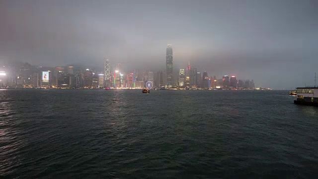 4k，时光流逝，香港城市全景视频素材