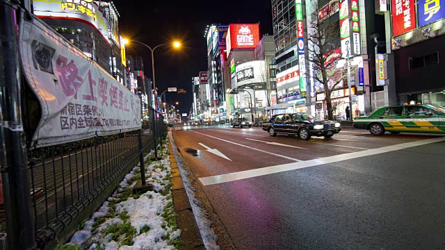 歌舞伎町间隔拍摄夜晚视频素材