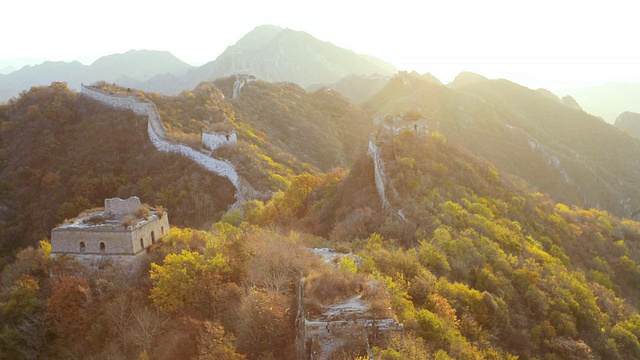 WS T/L View of Sunrise of China长城Jiankou / Beijing, Hebei Province，中国视频素材