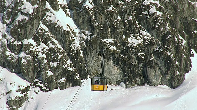 索道电车/ Oberstdorf，德国巴伐利亚视频素材