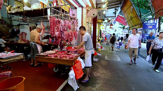 从屠宰场到湿街视频素材