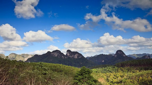 山景和云景的时间流逝视频素材