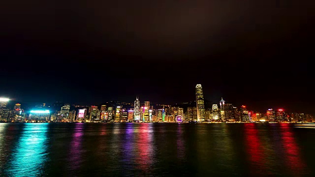 4 k。香港。夜晚的城市。视频素材