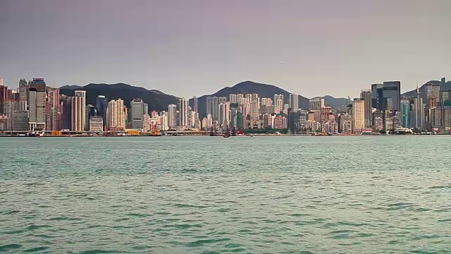 香港海湾的全景视频素材