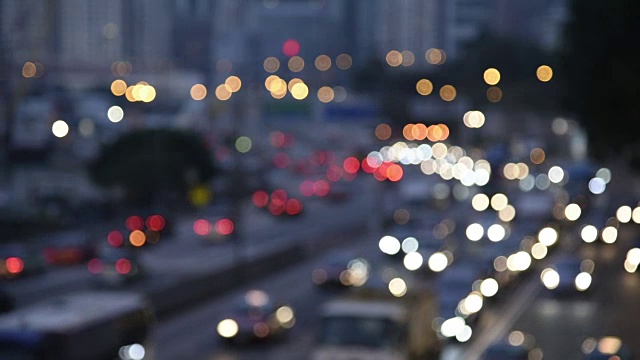 高清实时视频，香港城市夜景，穿梭交通视频素材