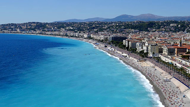 美丽的海滩，Côte d’azur，法国视频素材