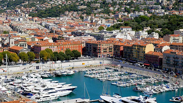 美丽的海港，Côte d’azur，法国视频素材