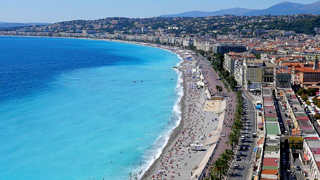 美丽的海滩，Côte d’azur，法国视频素材