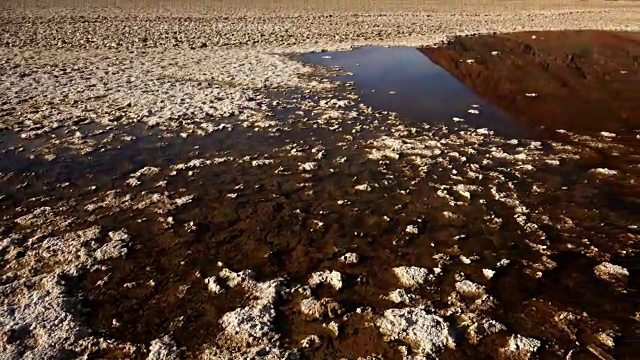 死亡谷的恶水盆地的水池视频素材