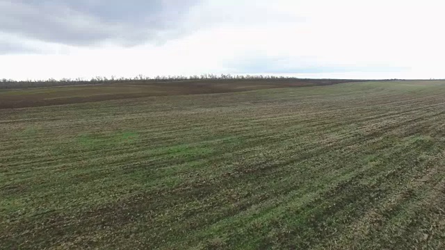 秋天的空中农地视频素材