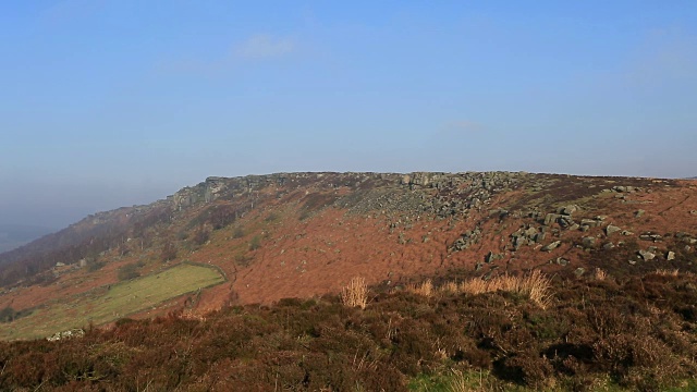 德比郡，Curbar Edge，阳光明媚视频素材