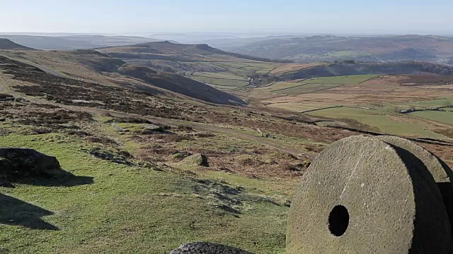 Stanage Edge Millstones，德比郡，英国，欧洲视频素材